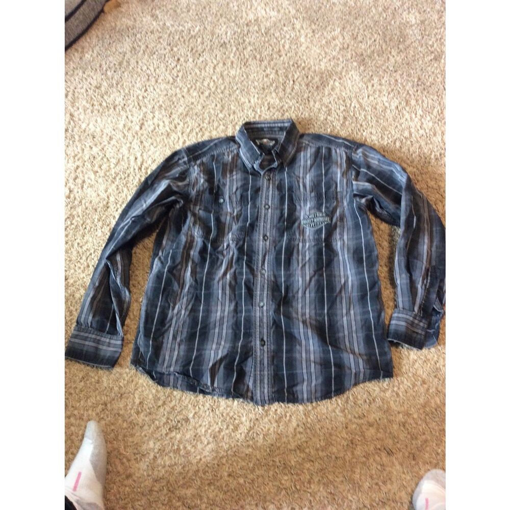 Men's Harley Davidson Button Up Shirt - Size Medium